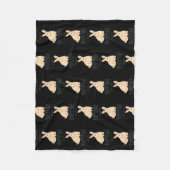 Nur ein Mädchen, das Bunnies-Kaninchen Liebe  Fleecedecke (Vorderseite)