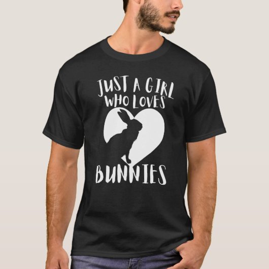 Nur ein Mädchen, das Bunnies Kaninchen Niedlich We T-Shirt (Vorderseite)