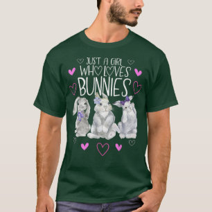 Nur ein Mädchen, das Bunnies Kaninchen T - Shirt L