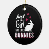 Nur ein Mädchen, das Bunnies Liebe hat | Niedlich  Keramik Ornament (Links)