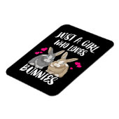 Nur ein Mädchen, das Bunnies Lieben | Bunny Lover Magnet (Linke Seite)