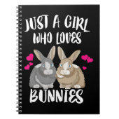Nur ein Mädchen, das Bunnies Lieben | Bunny Lover Notizblock (Vorderseite)