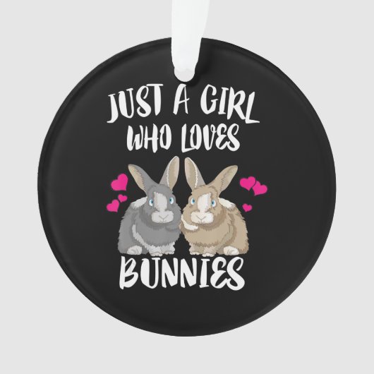 Nur ein Mädchen, das Bunnies Lieben | Bunny Lover Ornament (Vorderseite)