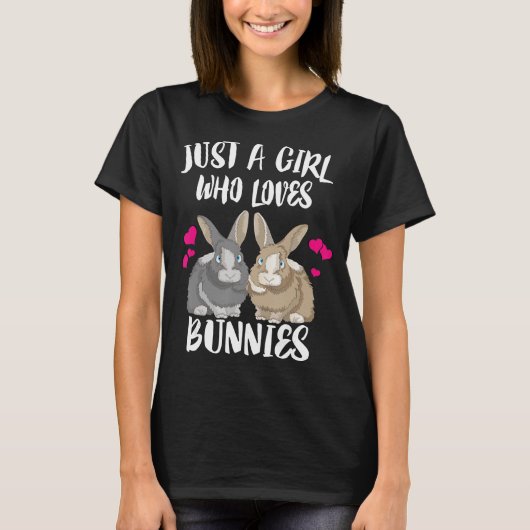 Nur ein Mädchen, das Bunnies Lieben | Bunny Lover T-Shirt (Vorderseite)