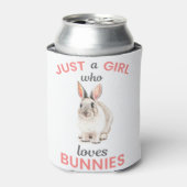 Nur ein Mädchen, das Bunnies Niedliches Geschenk m Dosenkühler (Kanne Vorderseite)