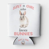 Nur ein Mädchen, das Bunnies Niedliches Geschenk m Dosenkühler (Vorderseite)