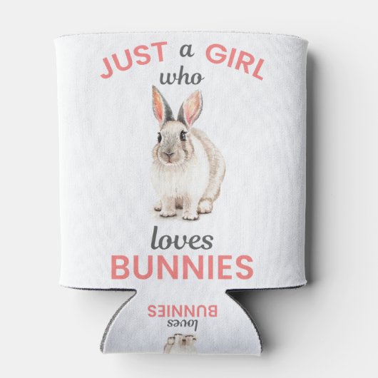 Nur ein Mädchen, das Bunnies Niedliches Geschenk m Dosenkühler (Rückseite)