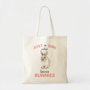 Nur ein Mädchen, das Bunnies Niedliches Geschenk  Tragetasche