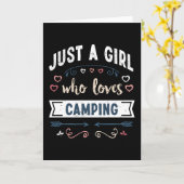 Nur ein Mädchen, das Camping Funny Gifts Lieben Karte (Gelbe Blume)