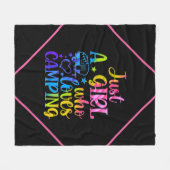 Nur ein Mädchen, das Camping Liebe Fleecedecke (Vorderseite (Horizontal))