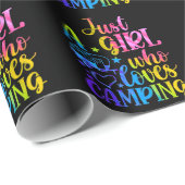 Nur ein Mädchen, das Camping Liebe Geschenkpapier (Rolleneckpunkt)