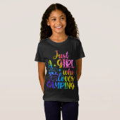 Nur ein Mädchen, das Camping Liebe T-Shirt (Vorne ganz)