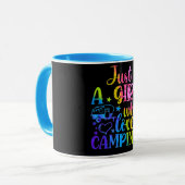 Nur ein Mädchen, das Camping Liebe Tasse (Vorderseite Links)