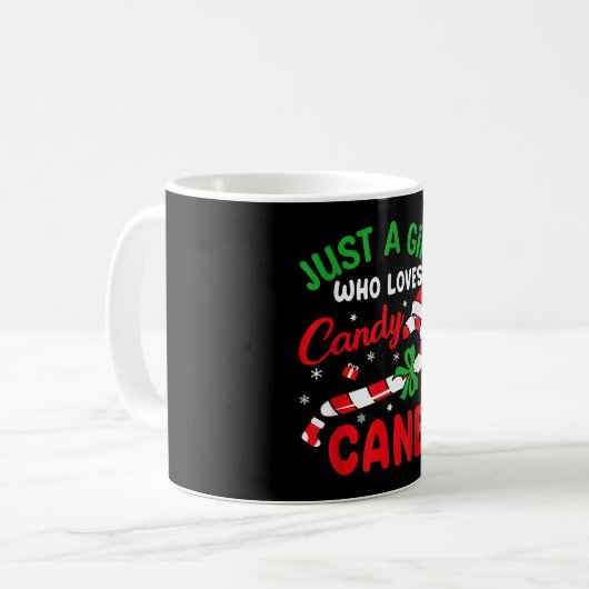 Nur ein Mädchen, das Candy Cane Weihnachts-Funny X Kaffeetasse (Vorderseite Links)