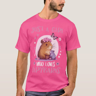Nur ein Mädchen, das Capybaras Funny Capybara Lieb T-Shirt