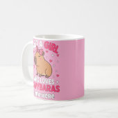 Nur ein Mädchen, das Capybaras Lieben Kaffeetasse (Vorderseite Links)