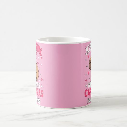 Nur ein Mädchen, das Capybaras Lieben Kaffeetasse (Mittel)