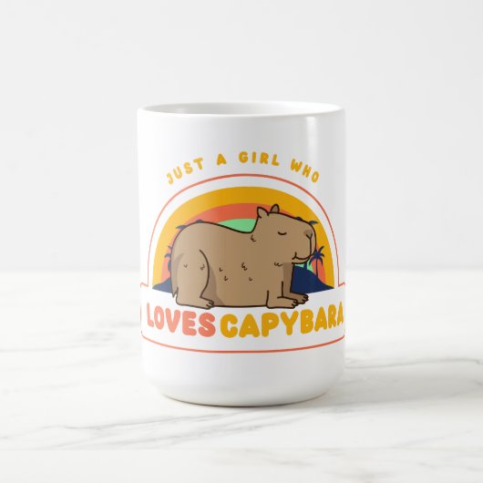 Nur ein Mädchen, das Capybaras Lieben Kaffeetasse (Mittel)