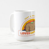 Nur ein Mädchen, das Capybaras Lieben Kaffeetasse (Vorderseite Links)