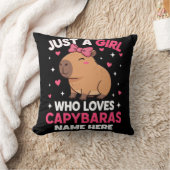 Nur ein Mädchen, das Capybaras Lieben Kissen (Decke)