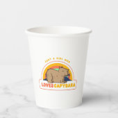 Nur ein Mädchen, das Capybaras Lieben Pappbecher (Vorderseite)