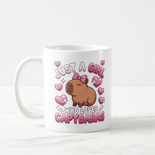 Nur ein Mädchen, das Capybaras liebt Kaffeetasse (Links)
