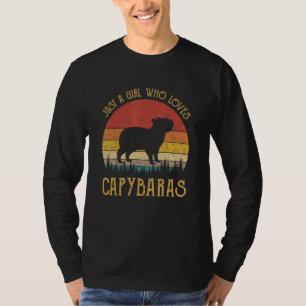 Nur ein Mädchen, das Capybaras lustige Nagetiere A T-Shirt