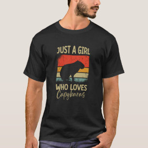 Nur ein Mädchen, das Capybaras Nagetier Tier Capy  T-Shirt