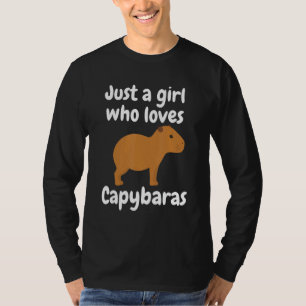 Nur ein Mädchen, das Capybaras Niedliche Capybara- T-Shirt