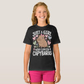 Nur ein Mädchen, das Capybaras Niedliche Rodentinn T-Shirt (Vorne ganz)
