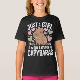 Nur ein Mädchen, das Capybaras Niedliche Rodentinn T-Shirt