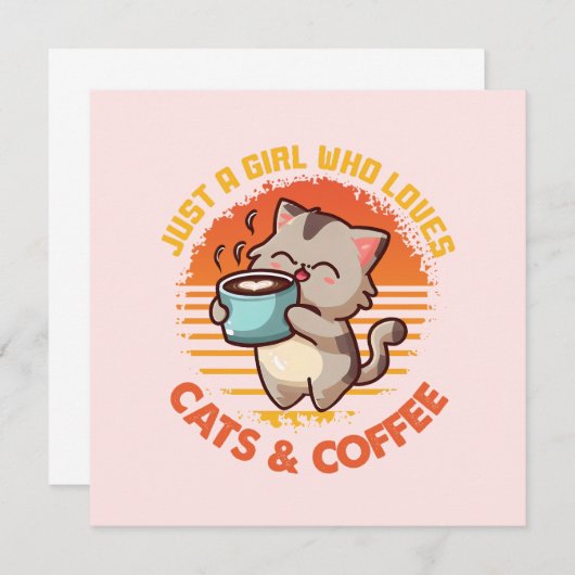 Nur ein Mädchen, das Cats & Coffee Liebe (Vorne/Hinten)