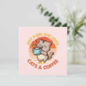 Nur ein Mädchen, das Cats & Coffee Liebe (Stehend Vorderseite)