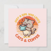 Nur ein Mädchen, das Cats & Coffee Liebe (Vorderseite)