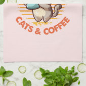 Nur ein Mädchen, das Cats & Coffee Liebe Geschirrtuch (Gefaltet)