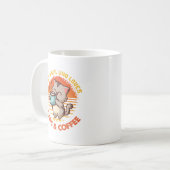 Nur ein Mädchen, das Cats & Coffee Liebe Kaffeetasse (Vorderseite Links)