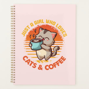Nur ein Mädchen, das Cats & Coffee Liebe Planer