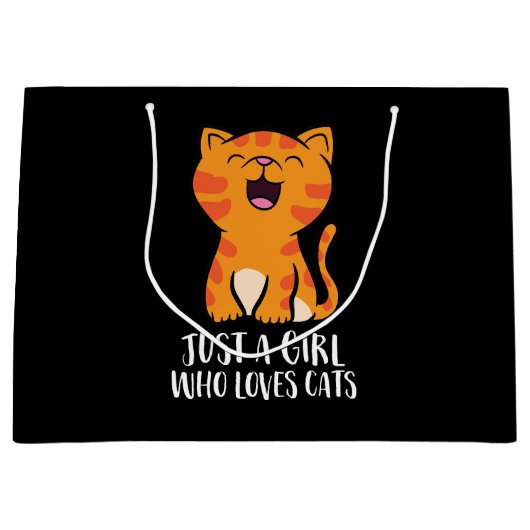 Nur ein Mädchen, das Cats Pullover Lieben Große Geschenktüte (Vorderseite)