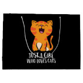 Nur ein Mädchen, das Cats Pullover Lieben Große Geschenktüte (Rückseite)