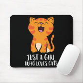 Nur ein Mädchen, das Cats Pullover Lieben Mousepad (Mit Mouse)