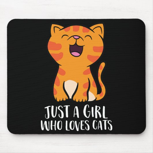 Nur ein Mädchen, das Cats Pullover Lieben Mousepad (Vorne)