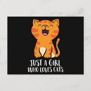 Nur ein Mädchen, das Cats Pullover Lieben Postkarte