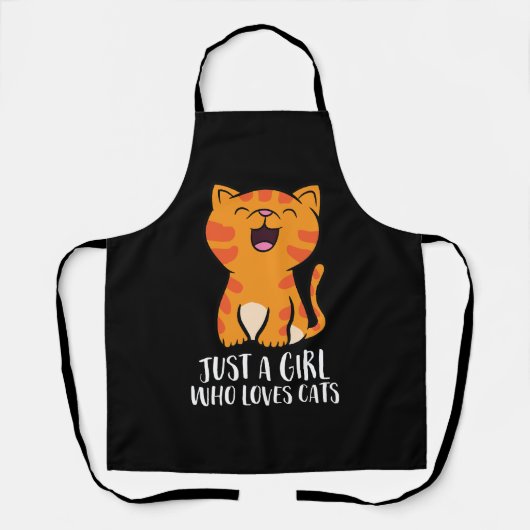 Nur ein Mädchen, das Cats Pullover Lieben Schürze (Vorderseite)