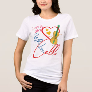 Nur ein Mädchen, das Cello Lieben, Cello-Liebhaber Tri-Blend Shirt