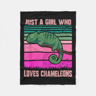 Nur ein Mädchen, das Chameleons Funny Quote Lizar Fleecedecke