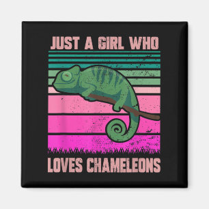 Nur ein Mädchen, das Chameleons Funny Quote Lizar  Magnet