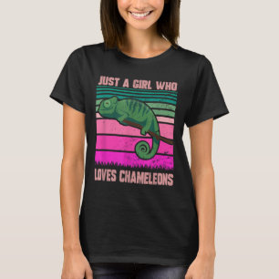 Nur ein Mädchen, das Chameleons Funny Quote Lizar T-Shirt
