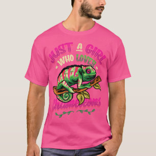 Nur ein Mädchen, das Chameleons Lieben T-Shirt