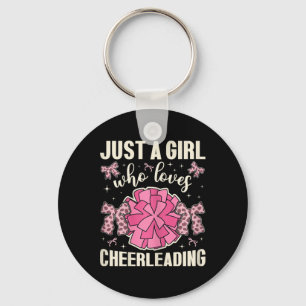 Nur ein Mädchen, das Cheerleading Gepard Druck C Schlüsselanhänger