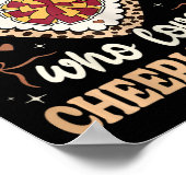 Nur ein Mädchen, das Cheerleading Gepard Druck Ch Poster (Ecke)